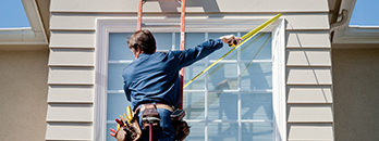 New energy-efficient replacement window installed in a home